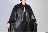  Photos Man in Historical formal suit 5 19th century black cloak historical clothing leather cloak upper body 0008.jpg